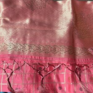 New Pink Silk Saree